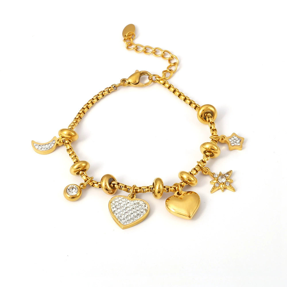 Hollow Heart Pendant Jewellery Bracelets