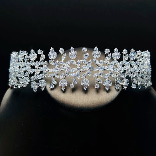 Bandeau en cristal blanc