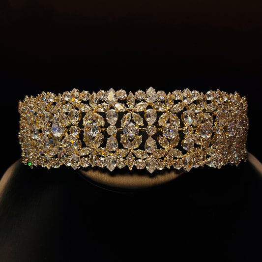 Bandeau en cristal doré