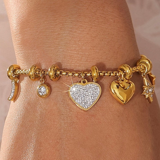 Hollow Heart Pendant Jewellery Bracelets